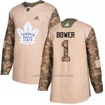 Camiseta Hockey Hombre Toronto Maple Leafs 1 Johnny Bower Camo Autentico 2017 Veterans Day Stitched Camiseta Hockey Hombre Toronto Maple Leafs 1 Johnny Bower Camo Autentico 2017 Veterans Day Stitched
