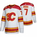 Camiseta Hockey Calgary Flames T. J. Brodie 2019 Heritage Classic Autentico Blanco Camiseta Hockey Calgary Flames T. J. Brodie 2019 Heritage Classic Autentico Blanco