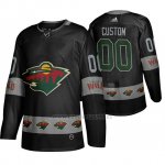 Camiseta Minnesota Wild Personalizada Breakaway Negro Camiseta Minnesota Wild Personalizada Breakaway Negro