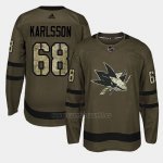 Camiseta San Jose Sharks Melker Karlsson Camo Salute To Service Camiseta San Jose Sharks Melker Karlsson Camo Salute To Service