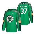 Camiseta Boston Bruins Patrice Bergeron 2018 St. Patrick's Day Verde Camiseta Boston Bruins Patrice Bergeron 2018 St. Patrick's Day Verde