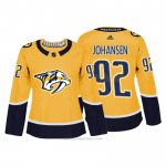 Camiseta Hockey Mujer Nashville Predator 92 Ryan Johansen Amarillo Autentico Jugador Camiseta Hockey Mujer Nashville Predator 92 Ryan Johansen Amarillo Autentico Jugador