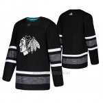 Camiseta Chicago Blackhawks Blank 2019 All Star Negro Camiseta Chicago Blackhawks Blank 2019 All Star Negro