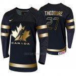 Camiseta Hockey Canada Shea Theodore 2020 IIHF World Junior Championship Golden Edition Limited Negro Camiseta Hockey Canada Shea Theodore 2020 IIHF World Junior Championship Golden Edition Limited Negro