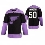 Camiseta Hockey St. Louis Blues Jordan Binnington 2019 Fights Cancer Negro Camiseta Hockey St. Louis Blues Jordan Binnington 2019 Fights Cancer Negro