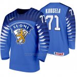 Camiseta Hockey Finlandia Kristian Kuusela Away 2020 IIHF World Championship Azul Camiseta Hockey Finlandia Kristian Kuusela Away 2020 IIHF World Championship Azul