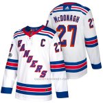 Camiseta Hockey Hombre Autentico New York Rangers 27 Ryan Mcdonagh Away 2018 Blanco Camiseta Hockey Hombre Autentico New York Rangers 27 Ryan Mcdonagh Away 2018 Blanco
