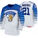 Camiseta Hockey Finlandia Patrik Puistola Home 2020 IIHF World Junior Championship White Camiseta Hockey Finlandia Patrik Puistola Home 2020 IIHF World Junior Championship White