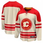 Camiseta Hockey Calgary Flames 2023 NHL Heritage Classic Premier Breakaway Crema Rojo Camiseta Hockey Calgary Flames 2023 NHL Heritage Classic Premier Breakaway Crema Rojo
