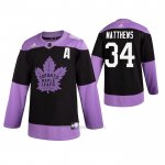Camiseta Hockey Toronto Maple Leafs Auston Matthews 2019 Fights Cancer Negro Camiseta Hockey Toronto Maple Leafs Auston Matthews 2019 Fights Cancer Negro