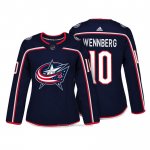 Camiseta Hockey Mujer Columbus Blue Jackets 10 Alexander Wennberg Azul Autentico Jugador Camiseta Hockey Mujer Columbus Blue Jackets 10 Alexander Wennberg Azul Autentico Jugador