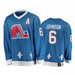 Camiseta Hockey Quebec Nordiques Arik Johnson Heritage Vintage Azul Camiseta Hockey Quebec Nordiques Arik Johnson Heritage Vintage Azul