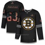 Camiseta Hockey Boston Bruins Brad Marchand 2020 USA Flag Negro Camiseta Hockey Boston Bruins Brad Marchand 2020 USA Flag Negro