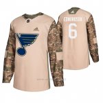 Camiseta Hockey St. Louis Blues Joel Edmundson Veterans Day Camuflaje Camiseta Hockey St. Louis Blues Joel Edmundson Veterans Day Camuflaje