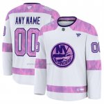 Camiseta Hockey New York Islanders 2024 Fights Cancer Personalizada Blanco Camiseta Hockey New York Islanders 2024 Fights Cancer Personalizada Blanco