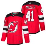 Camiseta Hockey Hombre Autentico New Jersey Devils 41 Mirco Mueller Home 2018 Rojo Camiseta Hockey Hombre Autentico New Jersey Devils 41 Mirco Mueller Home 2018 Rojo