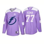 Camiseta Hockey Hombre Autentico Tampa Bay Lightning 77 Victor Hedman Hockey Fights Cancer 2018 Violeta Camiseta Hockey Hombre Autentico Tampa Bay Lightning 77 Victor Hedman Hockey Fights Cancer 2018 Violeta
