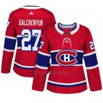 Camiseta Mujer Montreal Canadiens 27 Alex Galchenyuk Adizero Jugador Home Rojo Camiseta Mujer Montreal Canadiens 27 Alex Galchenyuk Adizero Jugador Home Rojo