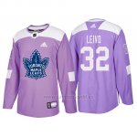 Camiseta Toronto Maple Leafs Josh Leivo Hockey Fights Cancer Violeta Camiseta Toronto Maple Leafs Josh Leivo Hockey Fights Cancer Violeta