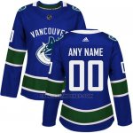 Camiseta Hockey Mujer Vancouver Canucks Primera Personalizada Azul Camiseta Hockey Mujer Vancouver Canucks Primera Personalizada Azul