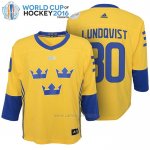 Camiseta Hockey Nino Suecia 30 Henrik Lundqvist Premier 2016 World Cup Amarillo Camiseta Hockey Nino Suecia 30 Henrik Lundqvist Premier 2016 World Cup Amarillo