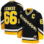 Camiseta Hockey Pittsburgh Penguins Mario Lemieux Mitchell & Ness 1992-93 Azul Line Negro Camiseta Hockey Pittsburgh Penguins Mario Lemieux Mitchell & Ness 1992-93 Azul Line Negro