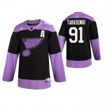 Camiseta Hockey St. Louis Blues Vladimir Tarasenko 2019 Fights Cancer Negro Camiseta Hockey St. Louis Blues Vladimir Tarasenko 2019 Fights Cancer Negro