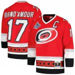 Camiseta Hockey Carolina Hurricanes Rod Brind'Amour Mitchell & Ness 2005-06 Captain Patch Blue Line Rojo Camiseta Hockey Carolina Hurricanes Rod Brind'Amour Mitchell & Ness 2005-06 Captain Patch Blue Line Rojo