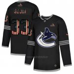 Camiseta Hockey Vancouver Canucks Henrik Sedin 2020 USA Flag Negro2 Camiseta Hockey Vancouver Canucks Henrik Sedin 2020 USA Flag Negro2