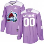 Camiseta Hockey Hombre Colorado Avalanche Personalizada Violeta Camiseta Hockey Hombre Colorado Avalanche Personalizada Violeta
