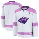 Camiseta Hockey Minnesota Wild 2024 Fights Cancer Blanco Camiseta Hockey Minnesota Wild 2024 Fights Cancer Blanco
