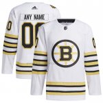 Camiseta Hockey Boston Bruins 100th Anniversary Primegreen Autentico Personalizada Blanco Camiseta Hockey Boston Bruins 100th Anniversary Primegreen Autentico Personalizada Blanco