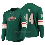 Camiseta Minnesota Wild Joel Eriksson Ek Platinum Verde Camiseta Minnesota Wild Joel Eriksson Ek Platinum Verde