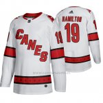 Camiseta Carolina Hurricanes Dougie Hamilton Segunda Autentico Jugador Blanco Camiseta Carolina Hurricanes Dougie Hamilton Segunda Autentico Jugador Blanco