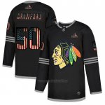 Camiseta Hockey Chicago Blackhawks Corey Crawford 2020 USA Flag Negro Camiseta Hockey Chicago Blackhawks Corey Crawford 2020 USA Flag Negro