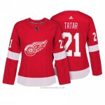 Camiseta Hockey Mujer Detroit Red Wings 21 Tomas Tatar Rojo Autentico Jugador Camiseta Hockey Mujer Detroit Red Wings 21 Tomas Tatar Rojo Autentico Jugador