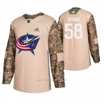 Camiseta Hockey Columbus Blue Jackets David Savard Veterans Day Camuflaje Camiseta Hockey Columbus Blue Jackets David Savard Veterans Day Camuflaje