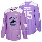 Camiseta Vancouver Canucks Derek Dorsett Hockey Fights Cancer Violeta Camiseta Vancouver Canucks Derek Dorsett Hockey Fights Cancer Violeta