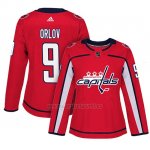 Camiseta Mujer Washington Capitals 9 Dmitry Orlov Adizero Jugador Home Rojo Camiseta Mujer Washington Capitals 9 Dmitry Orlov Adizero Jugador Home Rojo