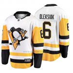 Camiseta Pittsburgh Penguins Jamie Oleksiak 2019 Away Fanatics Breakaway Blanco Camiseta Pittsburgh Penguins Jamie Oleksiak 2019 Away Fanatics Breakaway Blanco