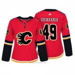Camiseta Hockey Mujer Calgary Flames 49 Hunter Shinkaruk Rojo Autentico Jugador Camiseta Hockey Mujer Calgary Flames 49 Hunter Shinkaruk Rojo Autentico Jugador