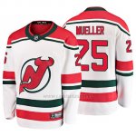 Camiseta New Jersey Devils Mirco Mueller Alternato Breakaway Blanco Camiseta New Jersey Devils Mirco Mueller Alternato Breakaway Blanco