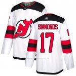 Camiseta Hockey New Jersey Devils 17 Wayne Simmonds Road Autentico Blanco Camiseta Hockey New Jersey Devils 17 Wayne Simmonds Road Autentico Blanco