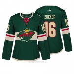 Camiseta Hockey Mujer Minnesota Wild 16 Jason Zucker Verde Autentico Jugador Camiseta Hockey Mujer Minnesota Wild 16 Jason Zucker Verde Autentico Jugador