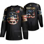 Camiseta Hockey Boston Bruins Brad Marchand Independence Day Golden Edition Negro Camiseta Hockey Boston Bruins Brad Marchand Independence Day Golden Edition Negro