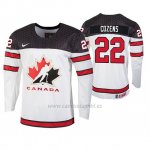 Camiseta Hockey Canada Dylan Cozens 2020 IIHF World Junior Championship Blanco Camiseta Hockey Canada Dylan Cozens 2020 IIHF World Junior Championship Blanco