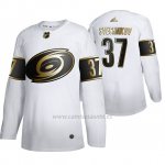Camiseta Hockey Carolina Hurricanes Andrei Svechnikov Golden Edition Autentico Blanco Camiseta Hockey Carolina Hurricanes Andrei Svechnikov Golden Edition Autentico Blanco