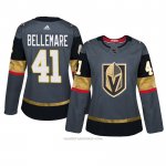 Camiseta Hockey Mujer Vegas Golden Knights 41 Pierre Edouard Bellemare Gris Autentico Home Camiseta Hockey Mujer Vegas Golden Knights 41 Pierre Edouard Bellemare Gris Autentico Home