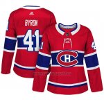 Camiseta Mujer Montreal Canadiens 41 Paul Byron Adizero Jugador Home Rojo Camiseta Mujer Montreal Canadiens 41 Paul Byron Adizero Jugador Home Rojo