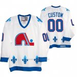 Camiseta Hockey Quebec Nordiques Heritage Vintage Replica Personalizada Blanco Camiseta Hockey Quebec Nordiques Heritage Vintage Replica Personalizada Blanco